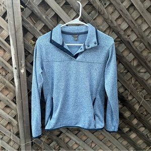 Eddie Bauer Fleece Sweater Women’s Extra Small XS Pullover Light Blue